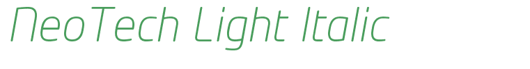 NeoTech Light Italic